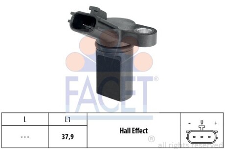 Датчик оборотов коленвала Nissan Almera/Primera/Micra 1.0-4.5 96- - (237314M50D, 237314M51A, 23731AL61E) FACET 9.0453