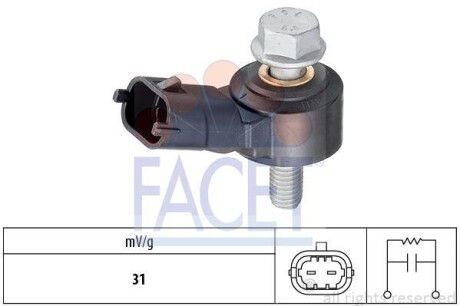 Датчик детонації Saab 9-3 2.8 turbo v6 (05-15) (9.3012) - FACET 93012