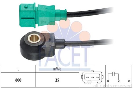 Датчик детонации VW Touareg 4.2 v8 (02-06) (9.3013) - FACET 93013