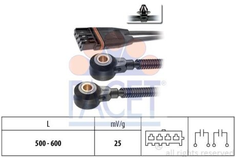 Датчик детонації Bmw 3 325 i (07-13) (9.3193) - FACET 93193