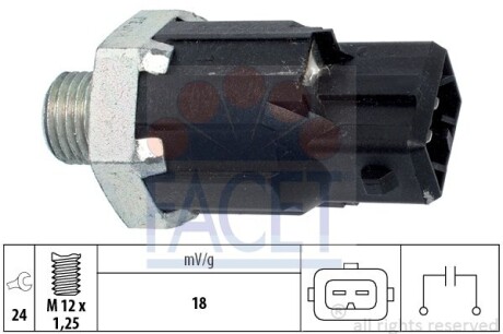 Датчик детонации - (1864084A02000, 1864084A00000, 22060000QA) FACET 9.3224