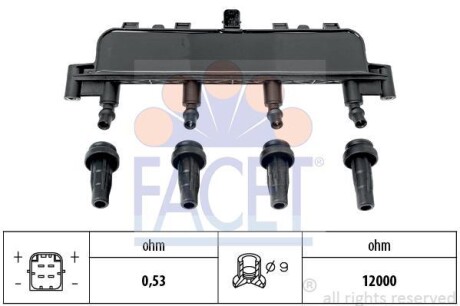 Катушка зажигания - (597074) FACET 9.6303