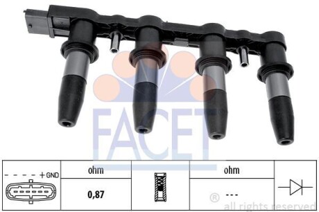 Катушка зажигания - FACET 9.6350