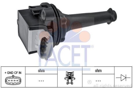 Катушка зажигания - FACET 9.6378