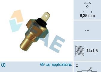 Датчик, температура охлаждающей жидкости - FAE 31460