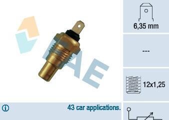 Датчик, температура охлаждающей жидкости - (2508089907) FAE 31650