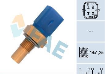 Датчик, температура охлаждающей жидкости - (9625027280, 133887, 96250272) FAE 33791