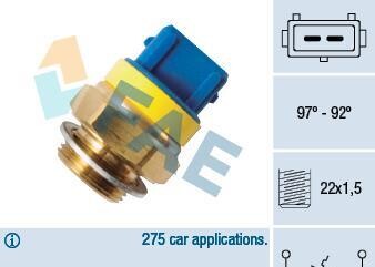 Термовыключатель, вентилятор радиатора - (96138637, 9629968880, 126440) FAE 37580