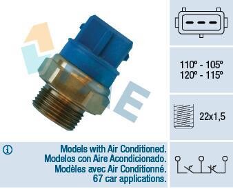 Термовыключатель, вентилятор радиатора - (1341043, 90506499) FAE 38330
