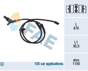 Czujnik abs vag - FAE 78015