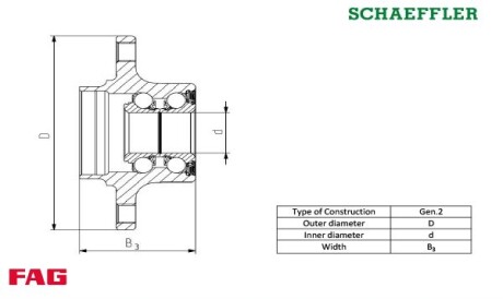 Фото 2 - Подшипник ступицы FAG 713 6110 00 (713611000)