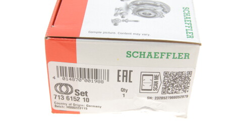 Фото 10 - Підшипник маточини FAG 713 6152 10 (713615210)