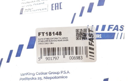 Фото 2 - Втулка стабілізатора FAST FT18148