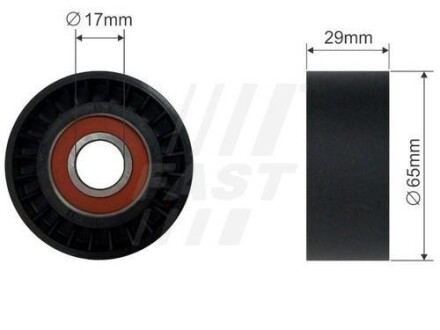 Ролик ремня генератора Fiat Doblo 1.9 JTD (00-) - (1754079J50000, 71747798, 60815188) FAST FT44554