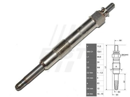 Свічка розжарювання - FAST FT82730