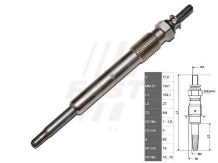 Свічка розжарювання - FAST FT82732