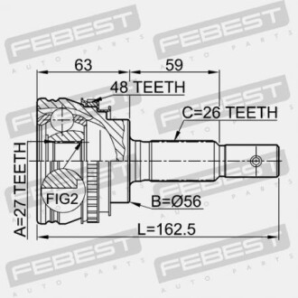 Фото 2 - ШРУС FEBEST 0110-012A48 (0110012A48)
