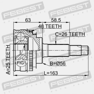 Фото 2 - ШРУС FEBEST 0110-065A48 (0110065A48)