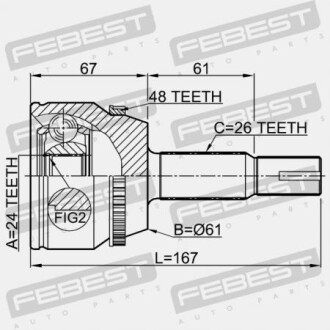 Фото 2 - ШРУС FEBEST 0110-ACV30A48