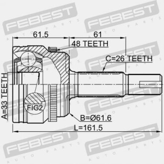 Фото 2 - ШРУС FEBEST 0110ASV50LA48
