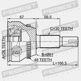 Фото 2 - ШРУС FEBEST 0110GGL15A48