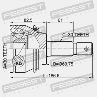 Фото 2 - ШРУС FEBEST 0110GRJ150