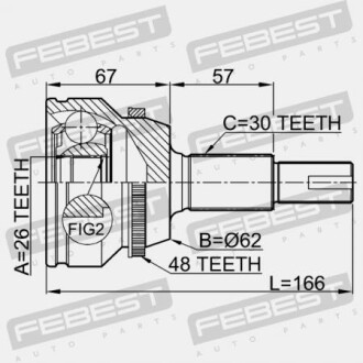 Фото 2 - ШРУС FEBEST 0110GSV40A48