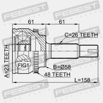 Фото 2 - ШРУС FEBEST 0110ZZE120A48