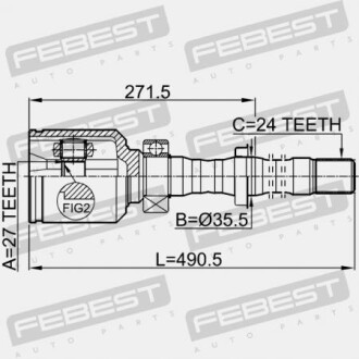 Фото 2 - ШРКШ FEBEST 0111-ACA31RH (0111ACA31RH)