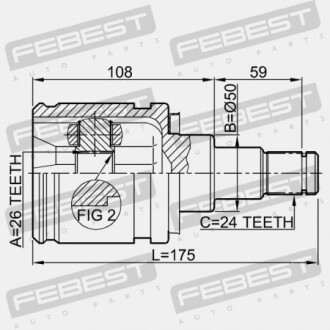 Фото 2 - ШРКШ FEBEST 0111-AZT250LH (0111AZT250LH)