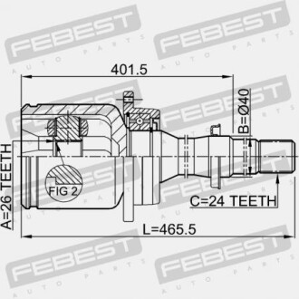 Фото 2 - ШРУС FEBEST 0111-AZT250RH