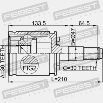 Фото 2 - ШРКШ FEBEST 0111-FZJ100 (0111FZJ100)