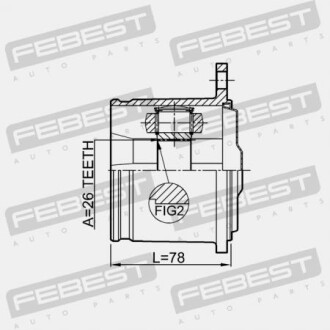 Фото 2 - ШРУС FEBEST 0111-GX100R (0111GX100R)