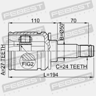 Фото 2 - ШРКШ FEBEST 0111-MCV30LH (0111MCV30LH)