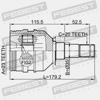 Фото 2 - ШРКШ FEBEST 0111-ZZT250 (0111ZZT250)