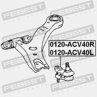 Фото 2 - Шарова опора FEBEST 0120-ACV40R (0120ACV40R)