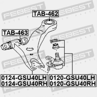 Фото 2 - Шарова опора FEBEST 0120-GSU40RH (0120GSU40RH)