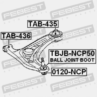 Фото 2 - Шарова опора FEBEST 0120-NCP (0120NCP)