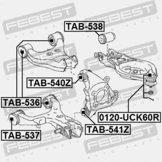 Фото 2 - Шарова опора FEBEST 0120-UCK60R (0120UCK60R)