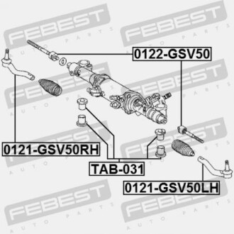 Фото 2 - Рульовий наконечник FEBEST 0121-GSV50LH (0121GSV50LH)