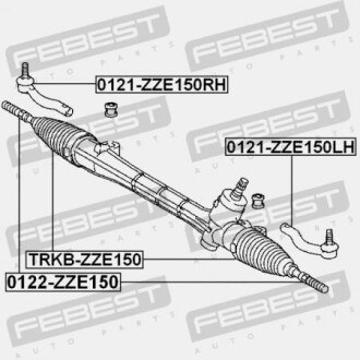 Фото 2 - Рульовий наконечник FEBEST 0121-ZZE150RH (0121ZZE150RH)