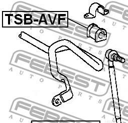 Фото 2 - Стойка стабилизатора FEBEST 0123-AVF (0123AVF)