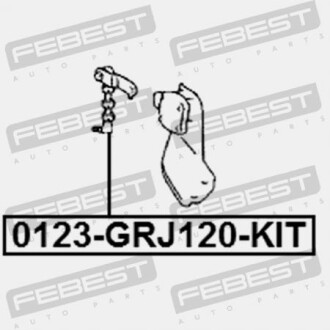 Фото 2 - Сайлентблок рычага FEBEST 0123GRJ120KIT