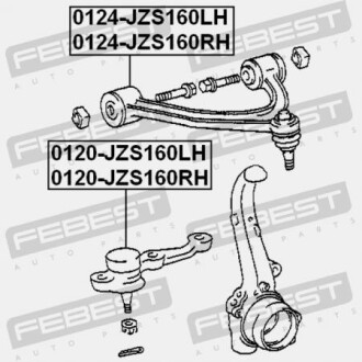 Фото 2 - Рычаг FEBEST 0124-JZS160LH (0124JZS160LH)