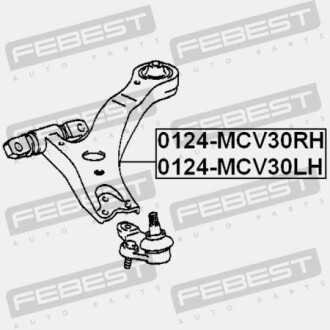 Фото 2 - Ричаг FEBEST 0124-MCV30RH (0124MCV30RH)
