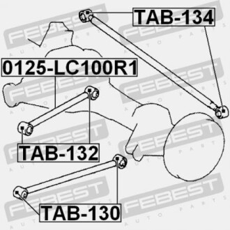Фото 2 - Ричаг FEBEST 0125-LC100R1 (0125LC100R1)