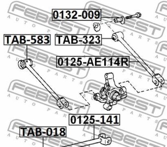 Фото 2 - Автозапчастина FEBEST 0132-009 (0132009)