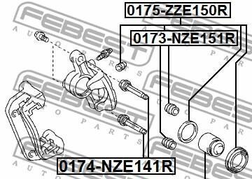 Фото 2 - Тормозной суппорт FEBEST 0173NZE151R