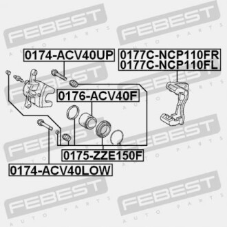 Фото 2 - Тормозной суппорт FEBEST 0174-ACV40UP (0174ACV40UP)