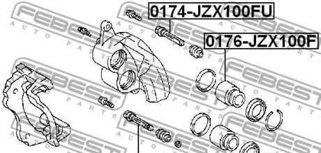 Фото 2 - Тормозной суппорт FEBEST 0174JZX100FL